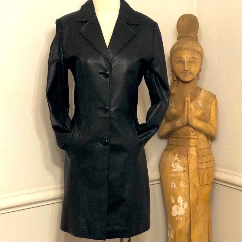 Mauritius Leather Coat Gipsy Black Size Medium